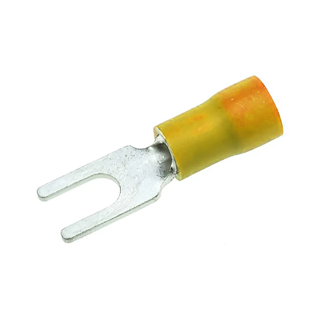Talamex Kabelschuh Gabel 4,3 für 4,0 - 6 mm², Gelb (4 Stück)
