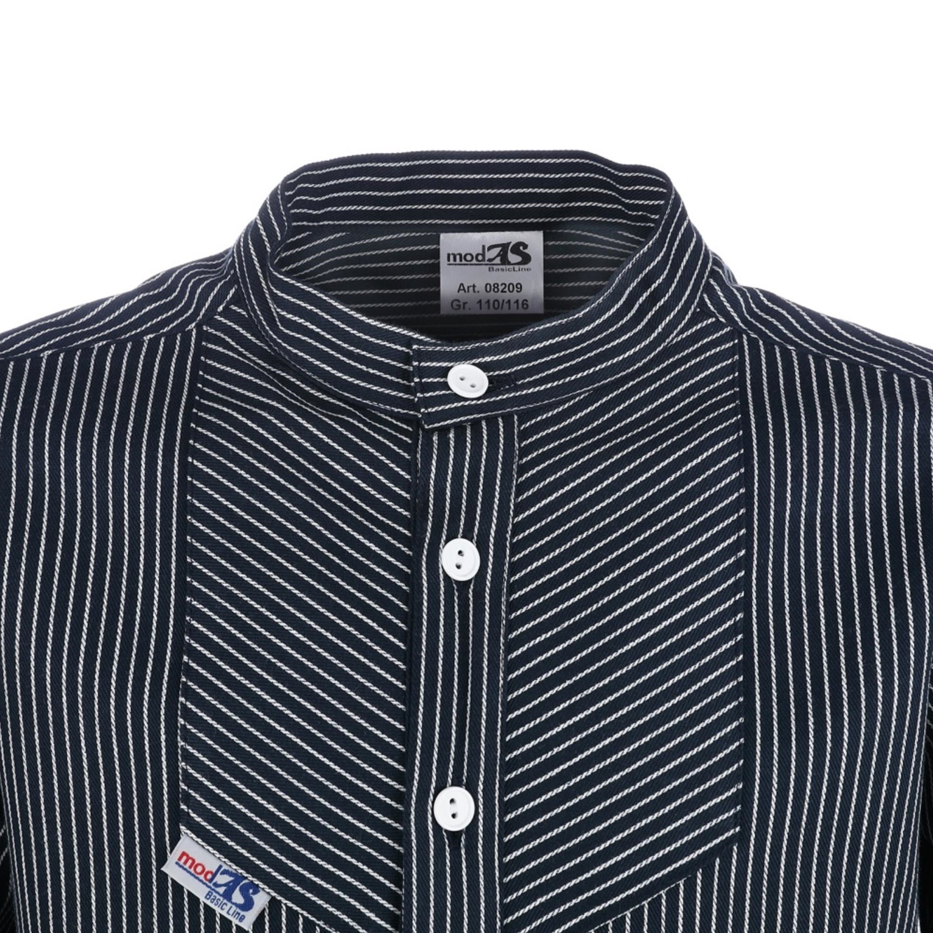 Modas Kinder-Fischerhemd Basic Line breiter Streifen, 110 / 116