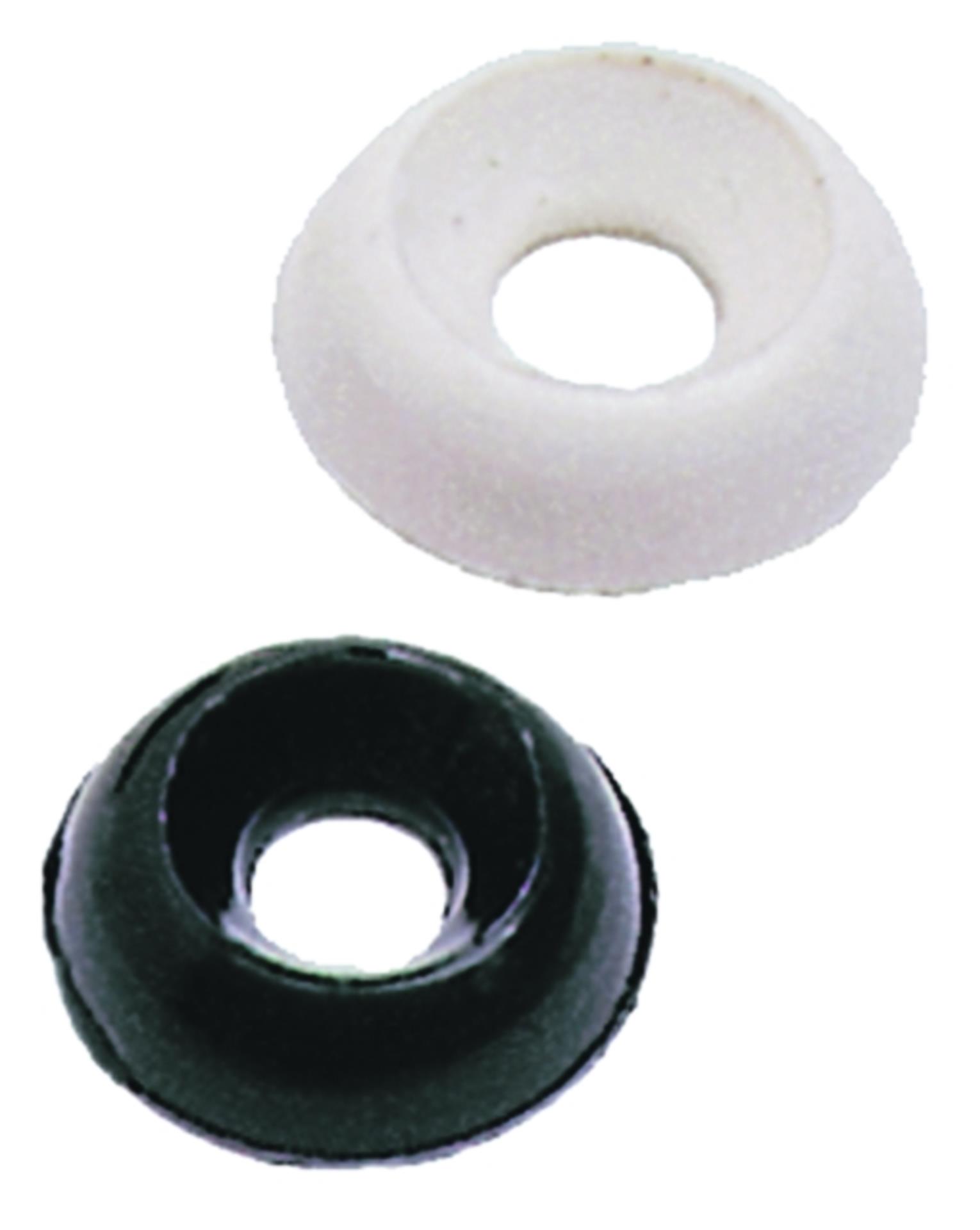 Osculati Nylon Unterlegscheibe gewölbt, schwarz, Bohrung 5mm, 15mmØ (20 Stück)