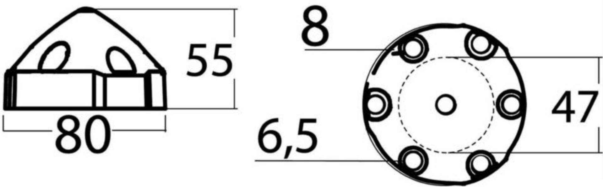 Osculati Anode Zink für Max-Prop Konus 47 mmØ, Bohrung 6 Osculati Anode Zink für Max-Prop Konus 47 mmØ, Bohrung 6