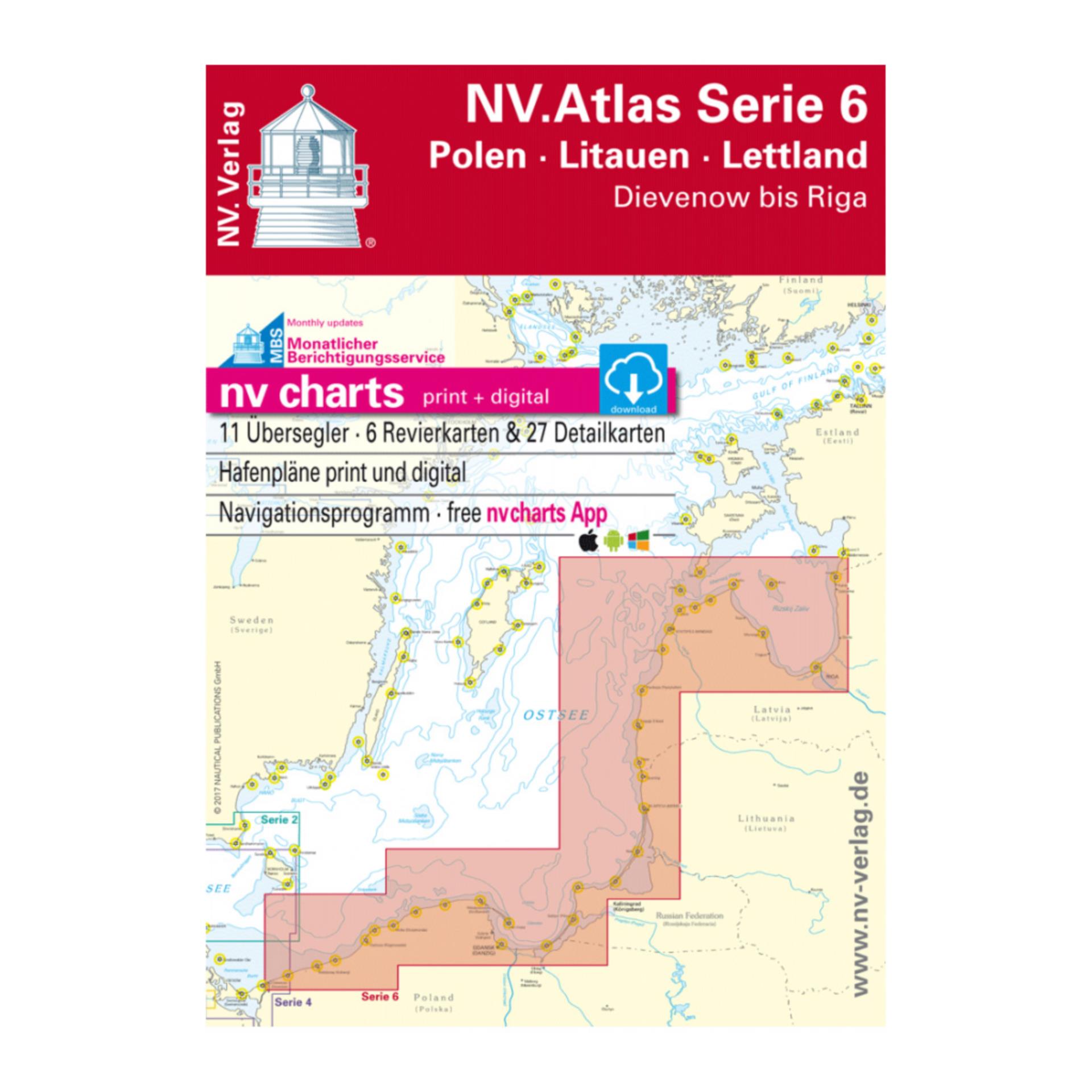 Nautischer Verlag NV Atlas Serie 6 Polen Litauen Lettland 