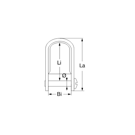 Lindemann Flachschäkel mit Gewindebolzen, 6 x 40 mm