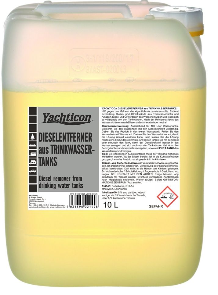 Yachticon Dieselentferner aus Trinkwassertanks, 10 Liter