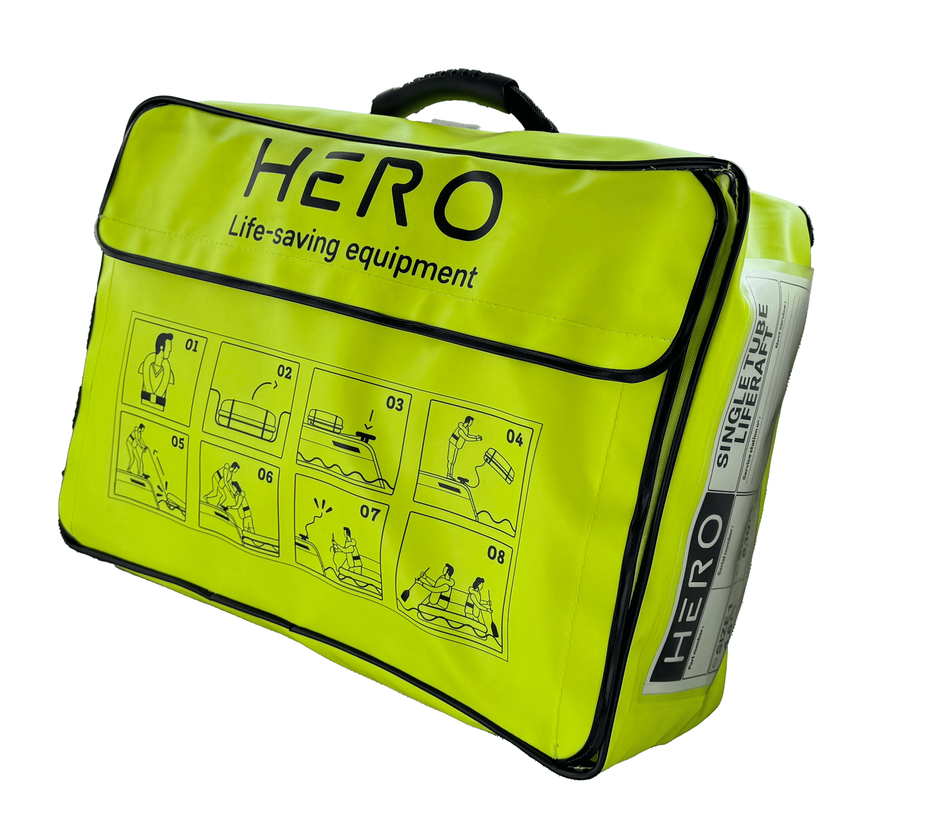 HERO Life-saving equipment Hero Liferaft Single Tube 4 - 6 Personen inkl. Tasche