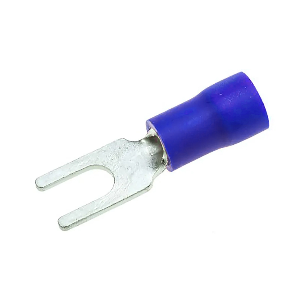 Talamex Kabelschuh Gabel 5,3 für 1,5 - 2,5 mm², Blau (6 Stück)