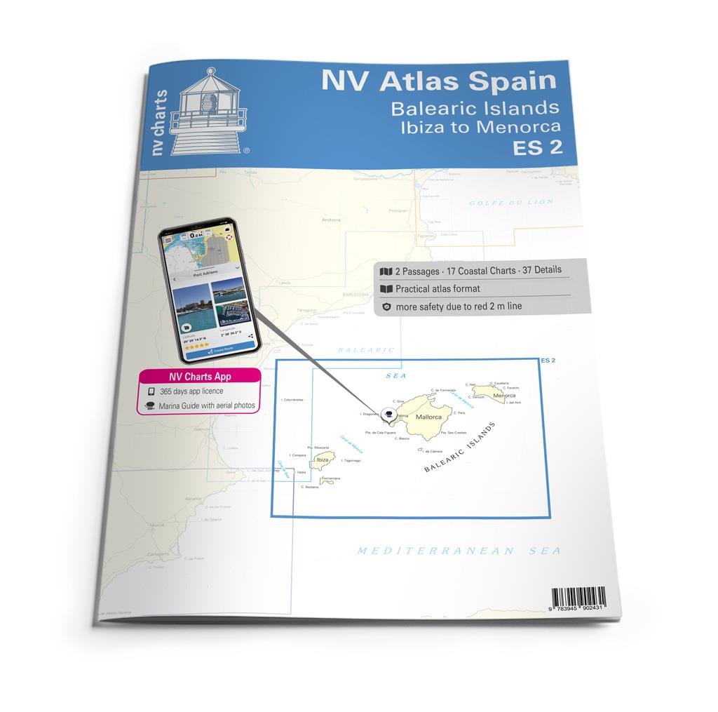 Nautischer Verlag NV Atlas Spain ES2 - Balearic Islands - Ibiza to Menorca