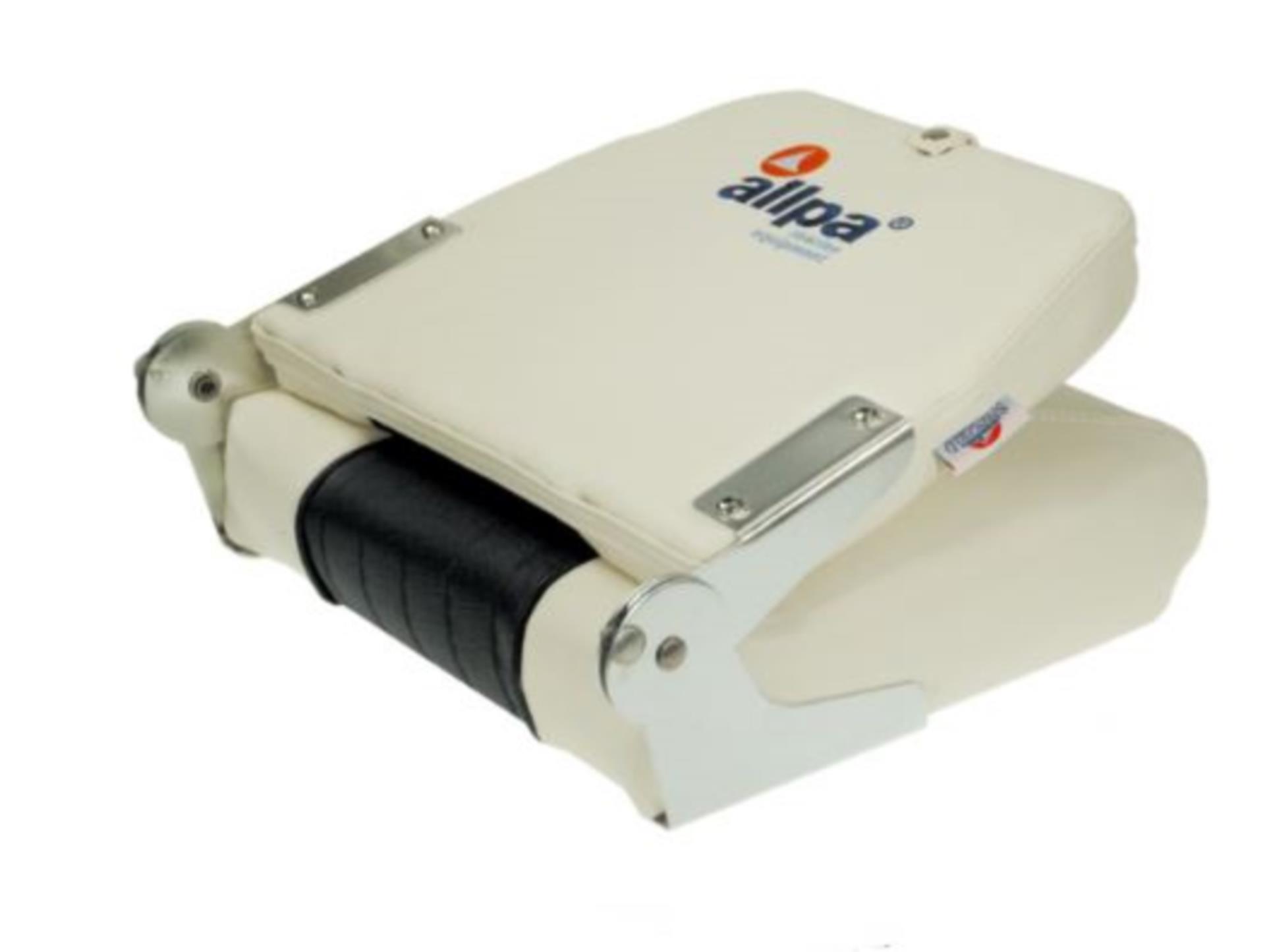 Allpa Coach Klappstuhl, weiß mit blauen Einlagen