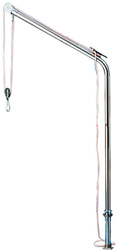 Osculati Edelstahl Davit 40 mmØ, Tragkraft max. 125 kg - Ausladung 75 cm