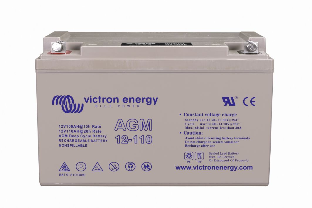 victron energy Victron AGM 12V/110Ah Deep Cycle Batt. mit Gewindeeinsatz M8