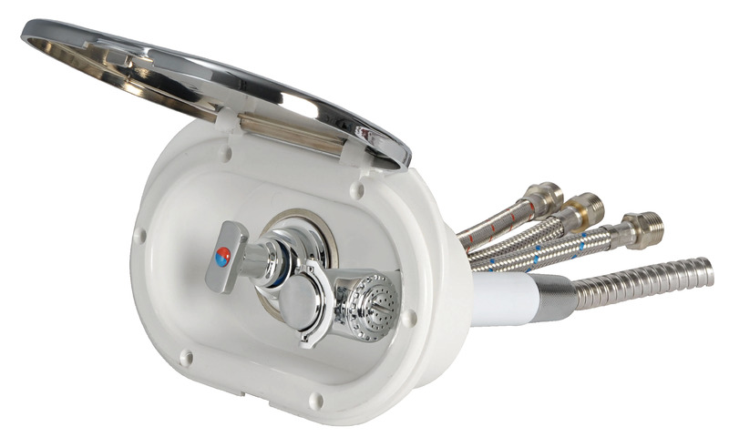 Osculati Cockpitdusche Chrom mit Kasten und Mischer