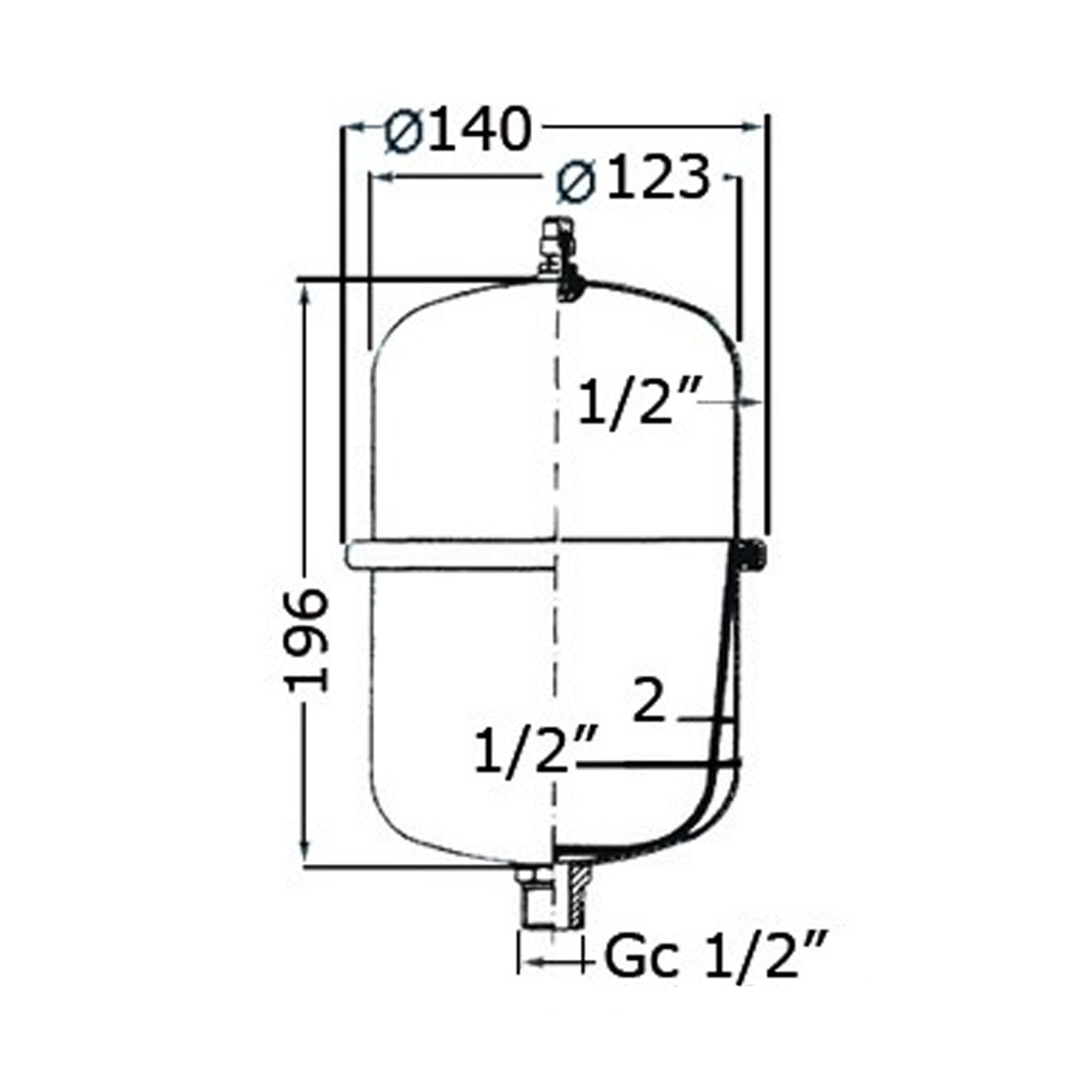 Osculati Edelstahl Druckausgleichsbehälter Osculati Edelstahl Druckausgleichsbehälter