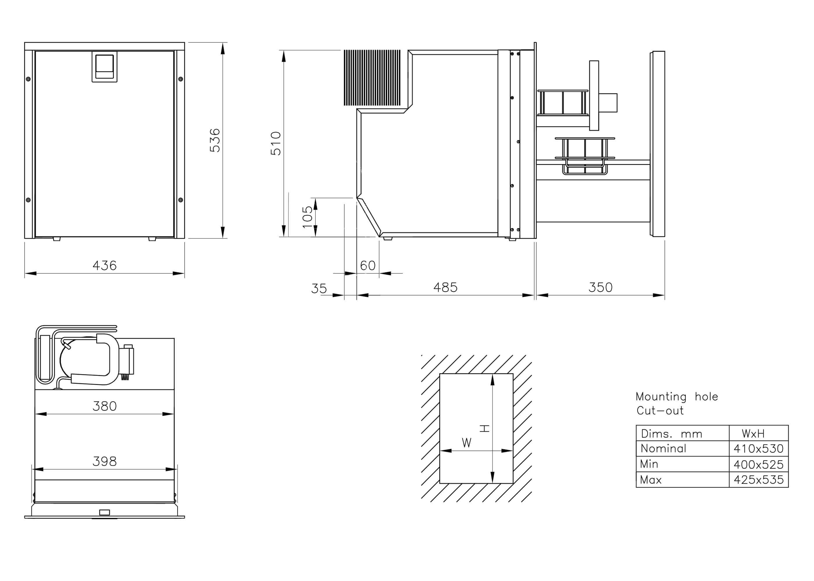 Isotherm DR49 Drawer Inox / Schubladen Kühlschrank, 49 Liter 