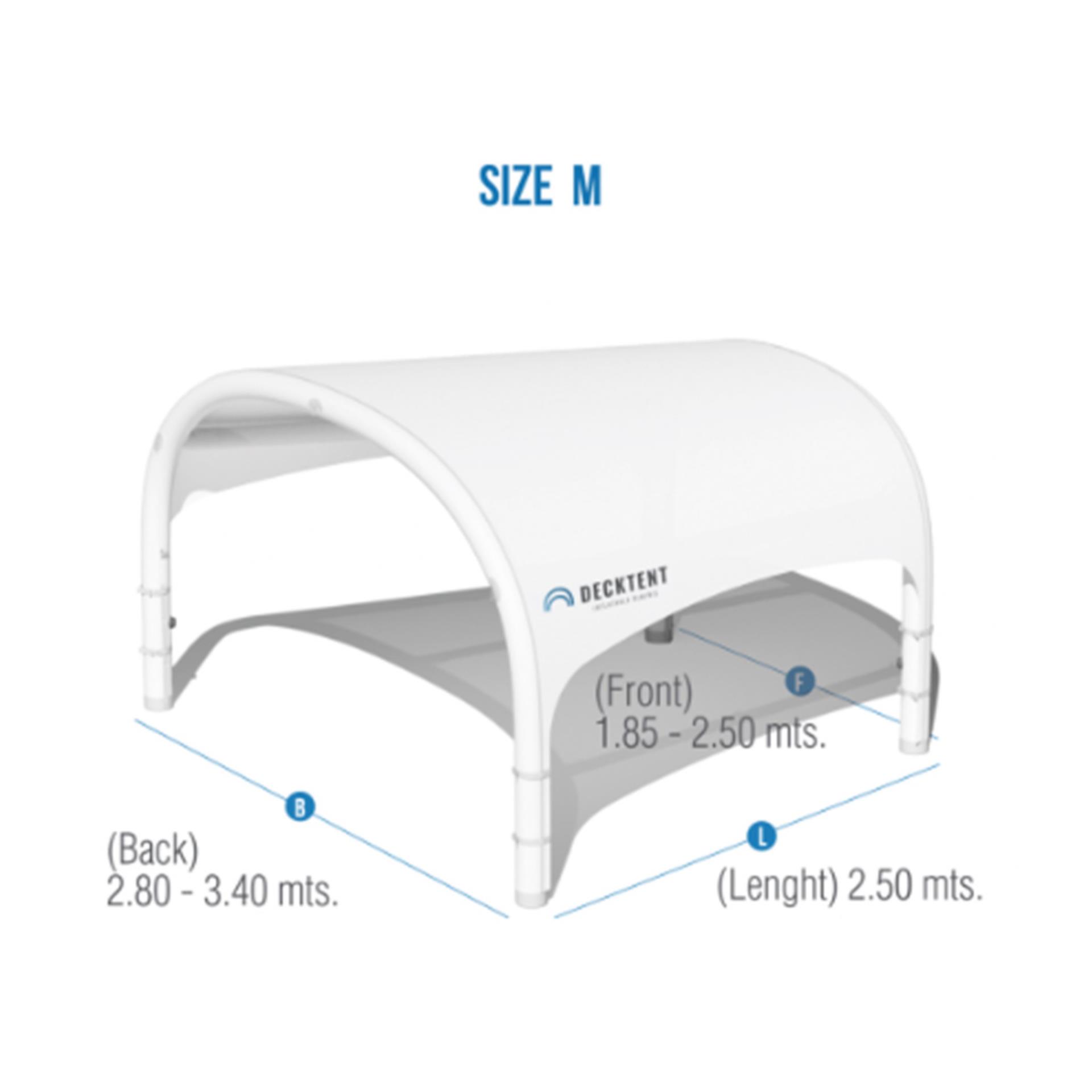 Decktent M weiß Länge 250 cm