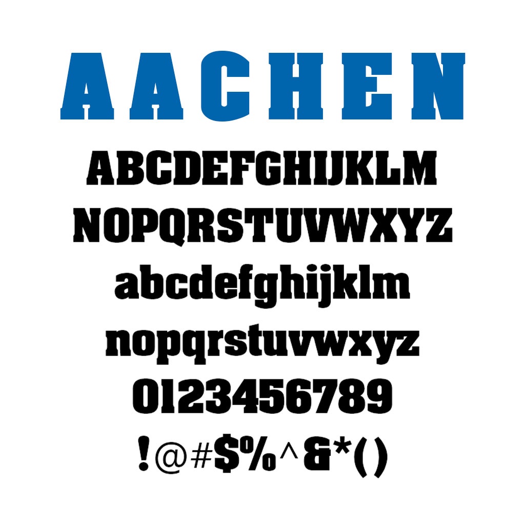 Werbeliner Buchstabe Aachen, 201 - 300 mm Werbeliner Buchstabe Aachen, 201 - 300 mm