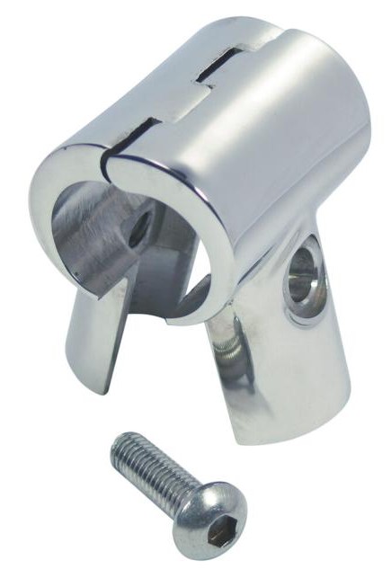 Marinetech T-Stück Edelstahl mit Schanier 90°, 25 mmØ Rohr