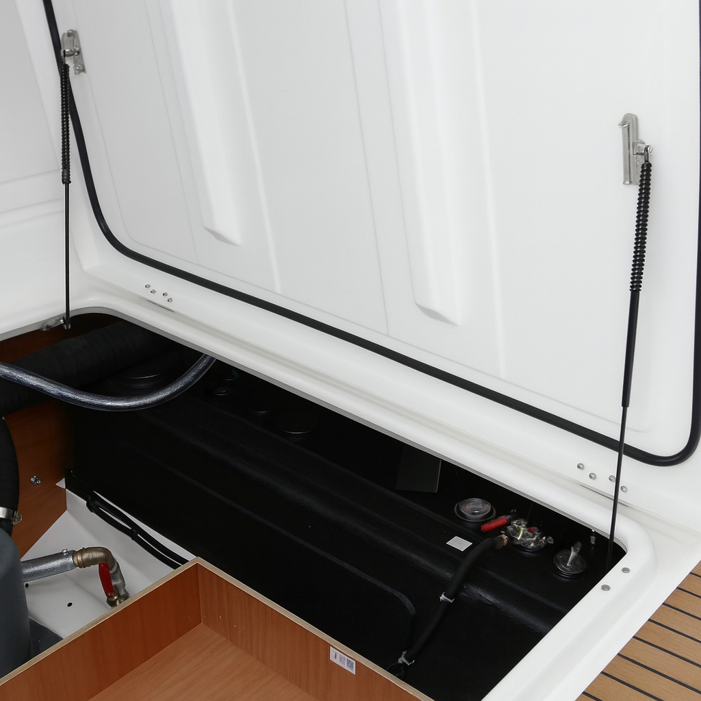 Osculati Gasdruckfeder 550 mm / Hub 229 mm, 120 N / 12 kg