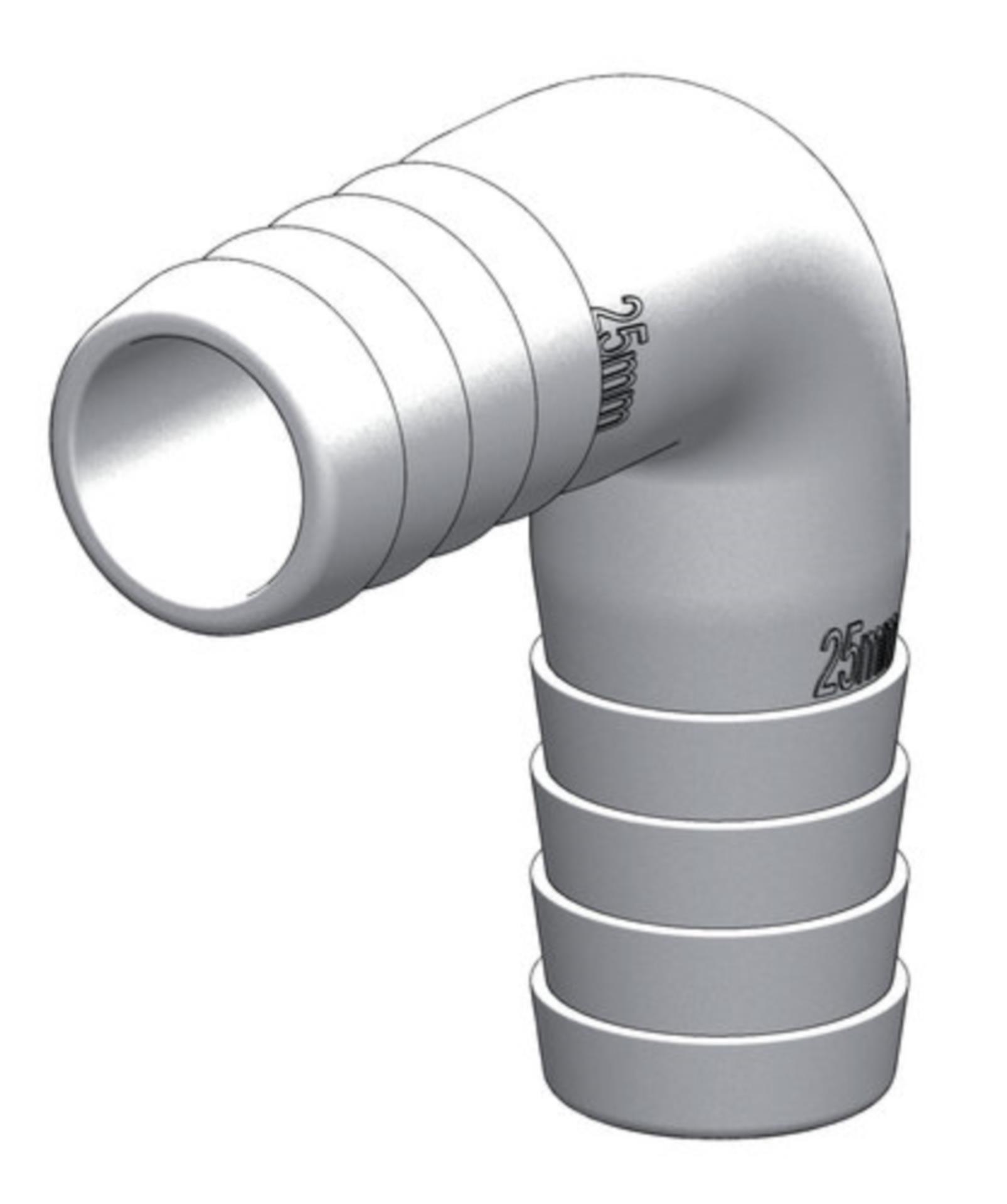 Trudesign 90° Schlauchverbinder, 25 mmØ