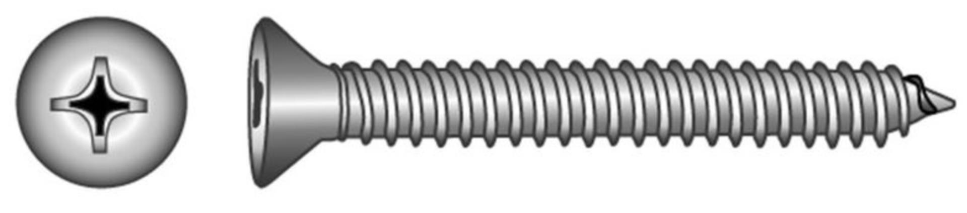 Marinetech M2,9 x 9,5 mm Blechschraube Senkkopf V4A (20 Stück) DIN 7982 - A4