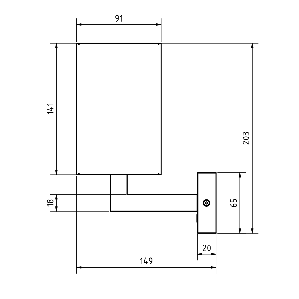 Prebit Nana Wandleuchte chrom-matt ohne USB-C