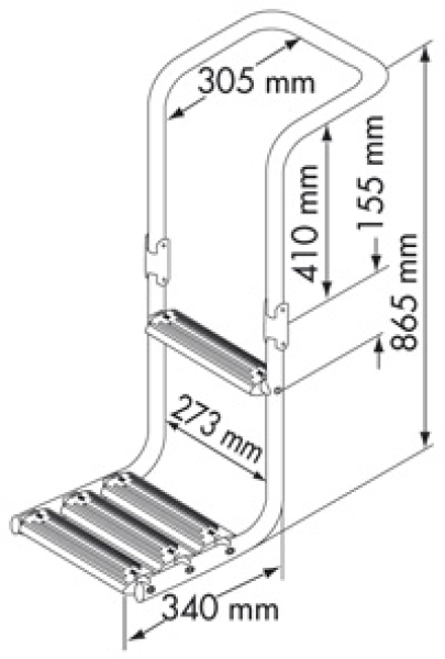 Plastimo Leiter mit Badeplattform Plastimo Leiter mit Badeplattform