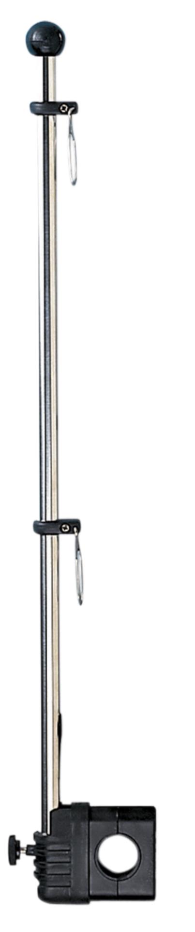 Marinetech Edelstahl Flaggenstock mit Relingshalter, 430 mm