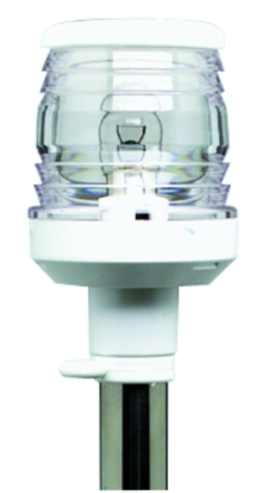 Osculati Lampenmast Edelstahl 100 cm (Einbau), schwarzes Rundumlicht Osculati Lampenmast Edelstahl 100 cm (Einbau), schwarzes Rundumlicht