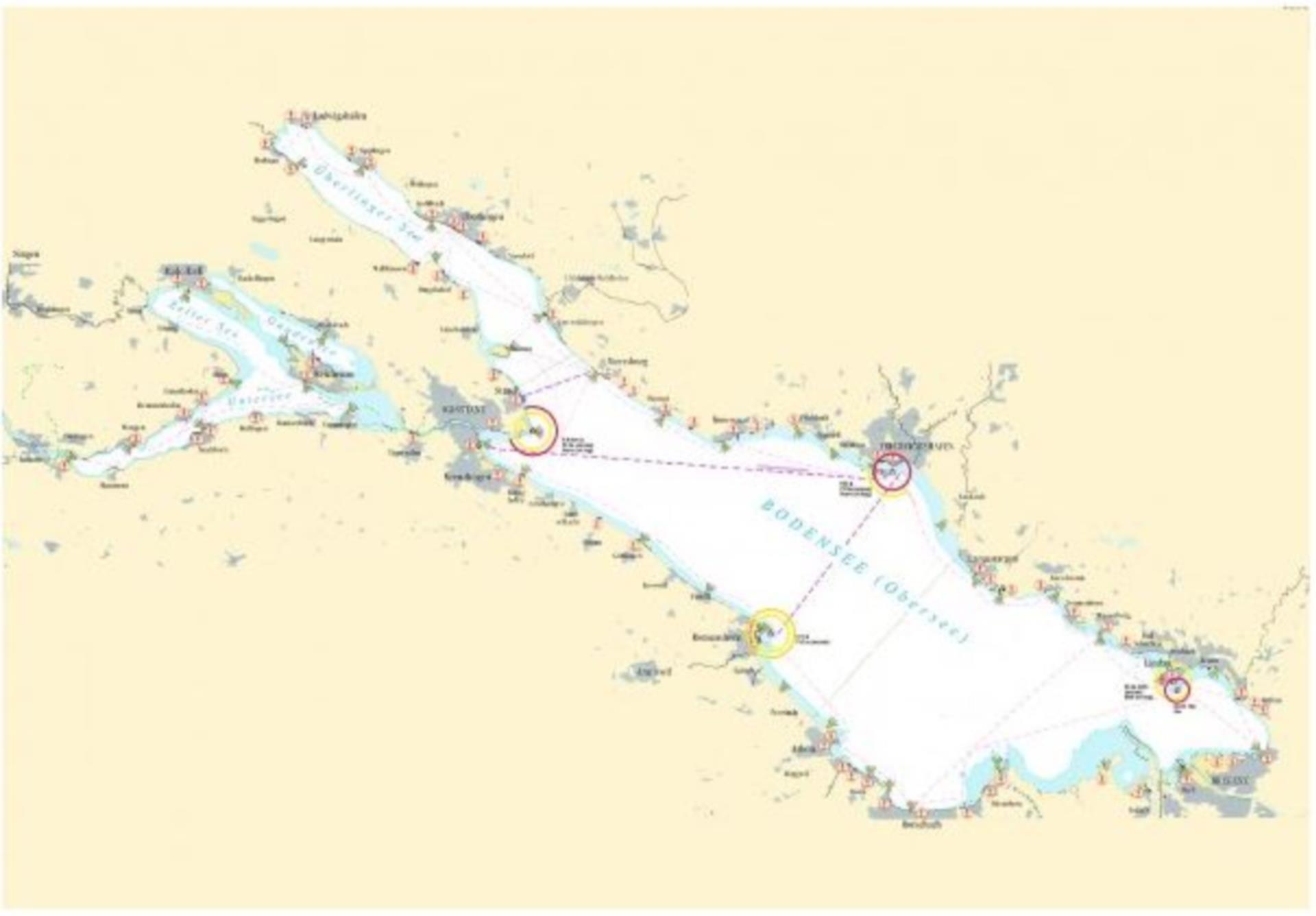 Navyline Seekarten Tischset 400 x 300 mm, Bodensee
