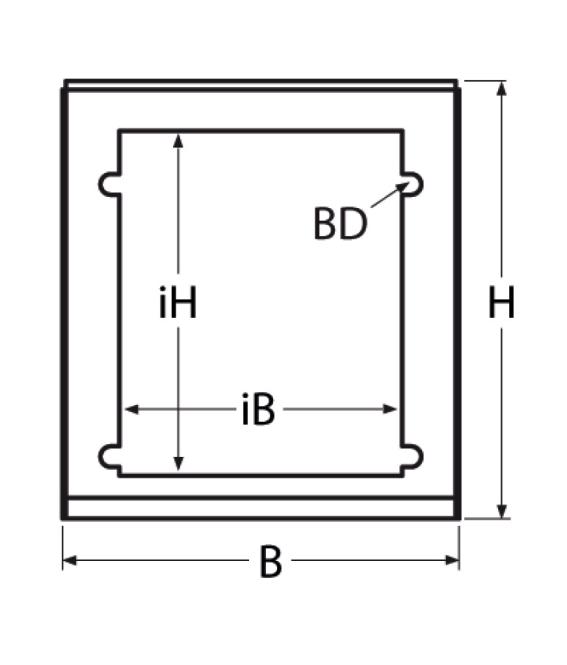 CEE Norm Edelstahl Klappe für CEE Einbaudose