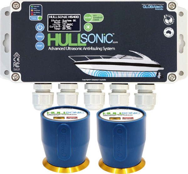HullSonic Ultraschall Anti-Fouling, mit 2 Transducer