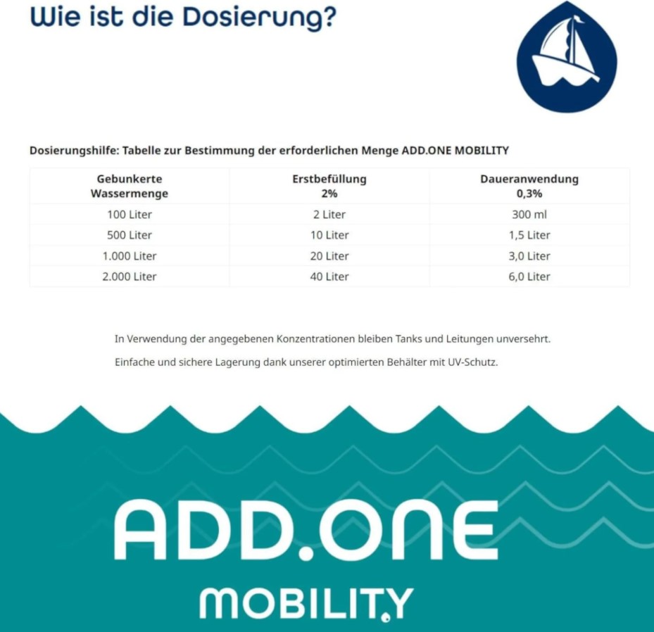 NOXEFIN ADD.ONE MOBILITY  Wasseraufbereitung & Trinkwasserdesinfektion 1l
