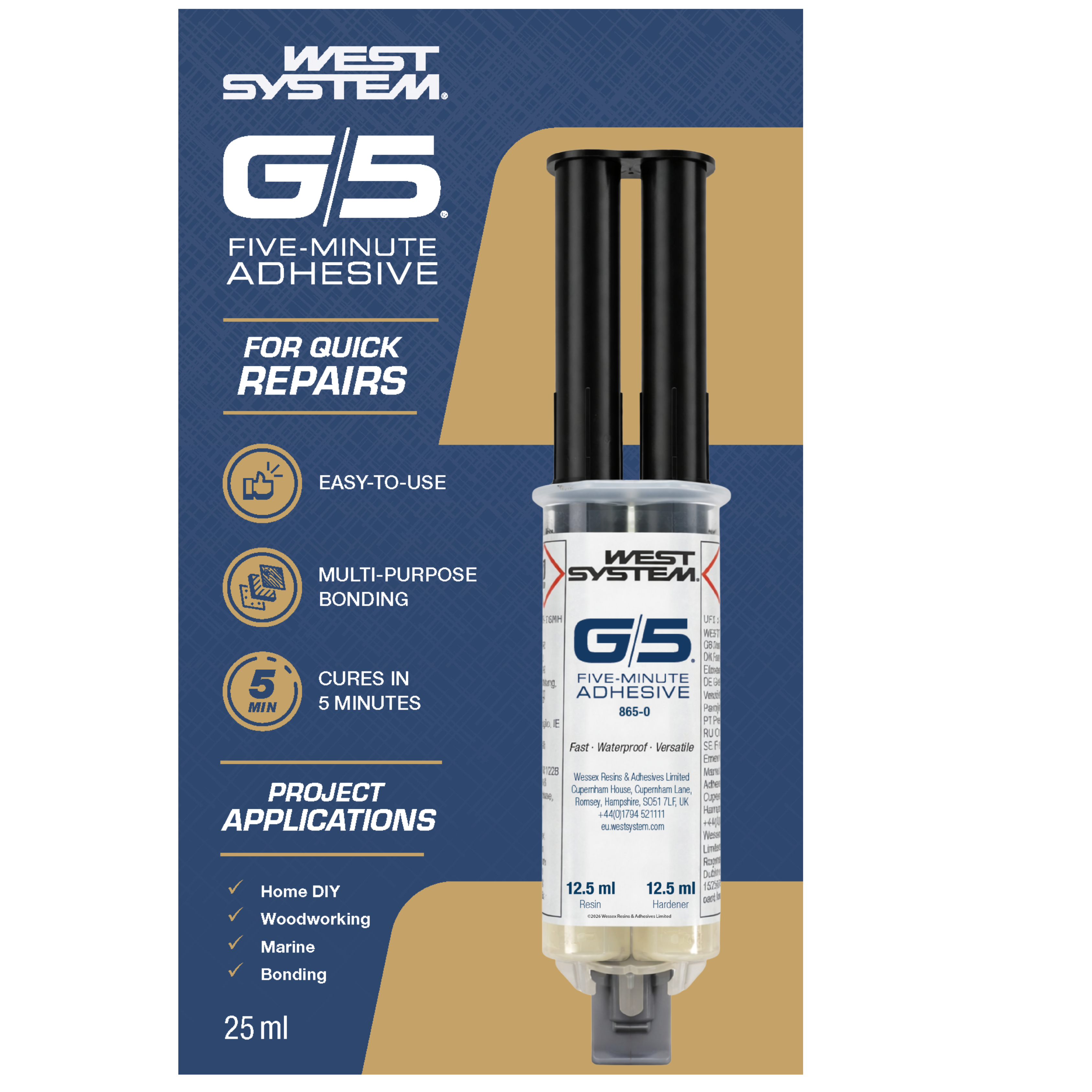 West System G/5 Fünf minuten Epoxy Spritze 25ml
