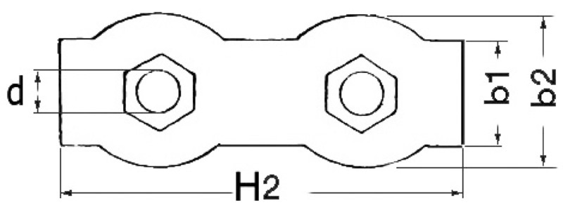 Osculati Duplex Drahtklemmen Edelstahl für Draht / Tauwerk bis 2 mmØ