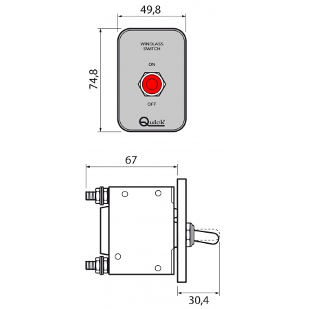 Quick Schutzschalter / Sicherungspanel, 50 A Quick Schutzschalter / Sicherungspanel, 50 A