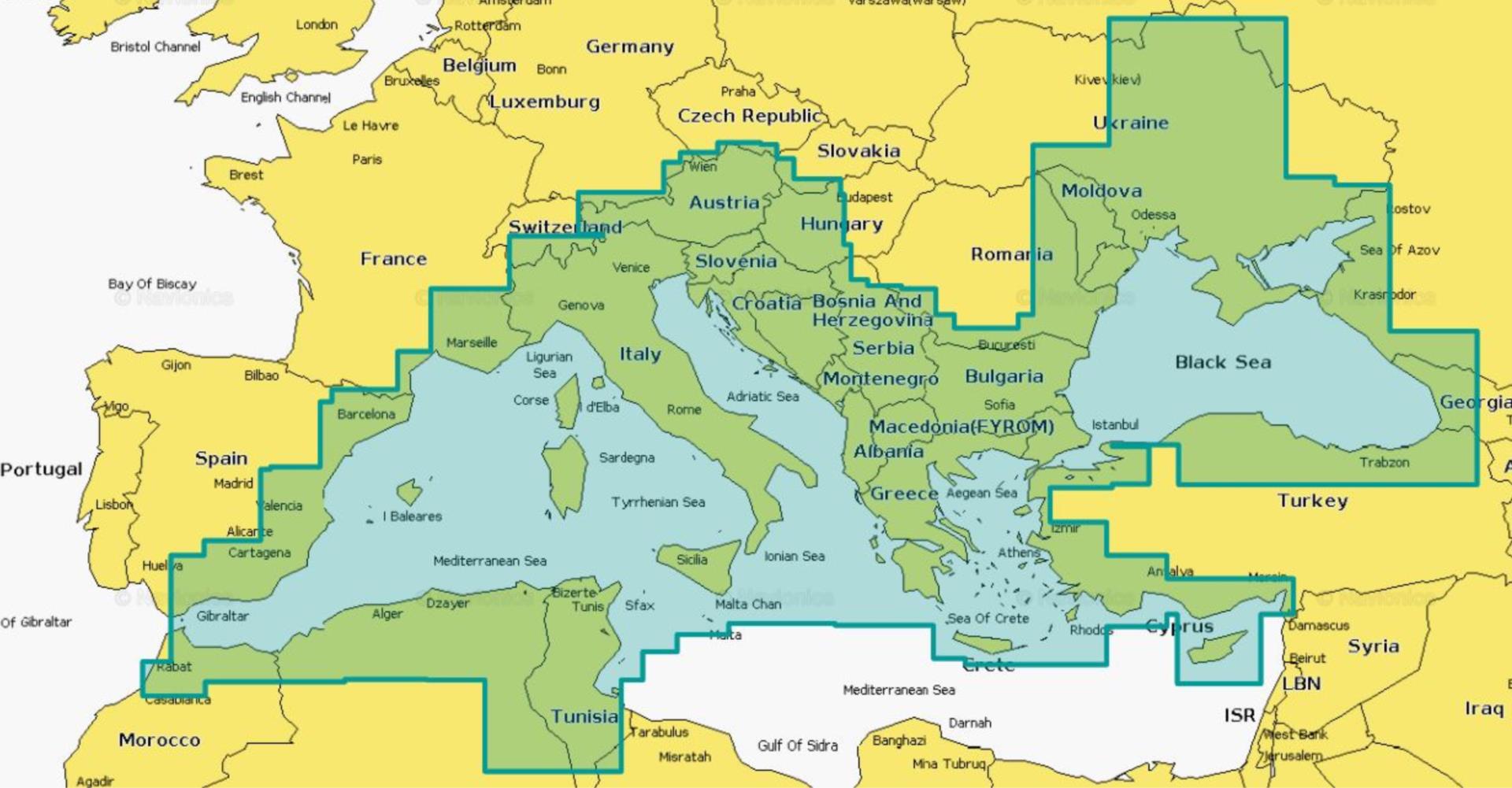 Navionics+ XL9 Mediter & Black Sea 43XG