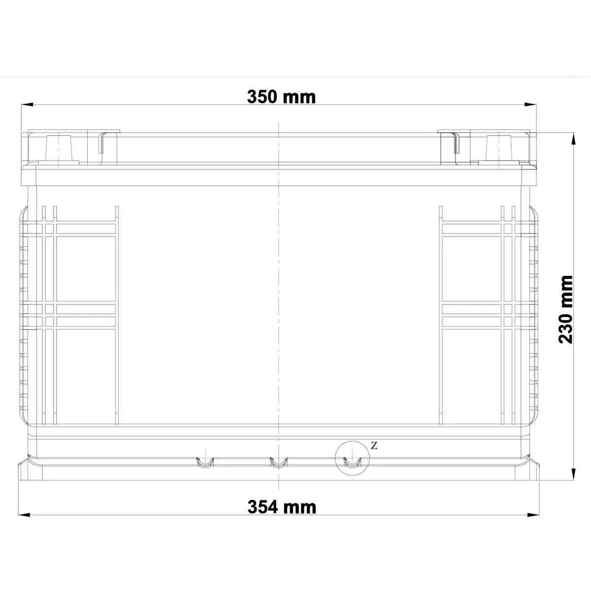 Vetus AGM Batterie 100 Ah, 345 x 175 x 230 mm, 26,8 kg Vetus AGM Batterie 100 Ah, 345 x 175 x 230 mm, 26,8 kg