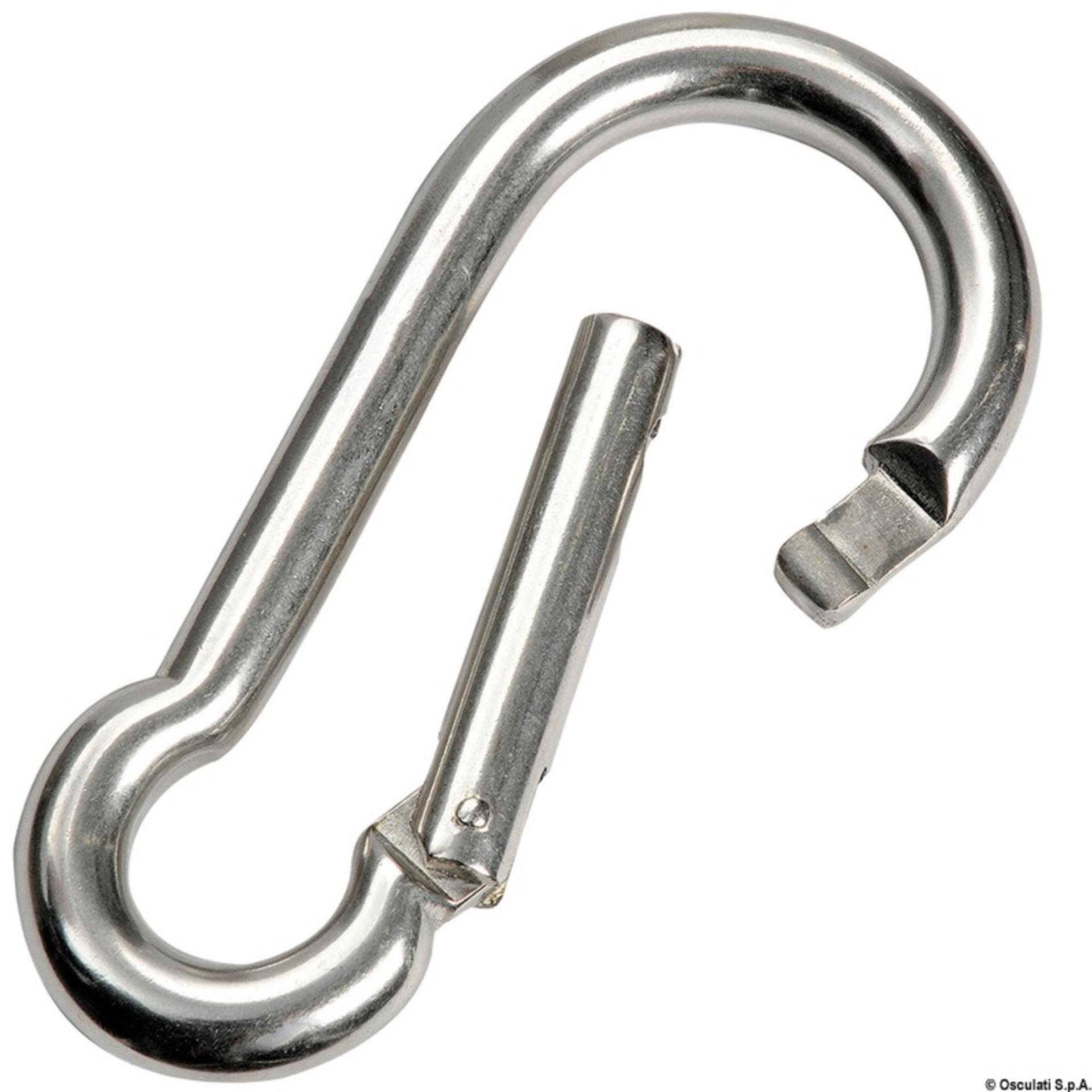 Osculati Karabinerhaken Edelstahl 6 mmØ, 60 mm, BL 670 kg
