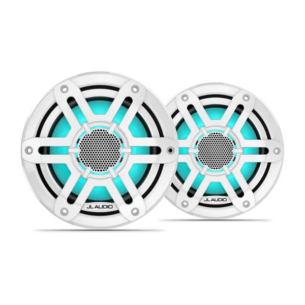 JL Audio M200 LED Marinelautsprecher, 6,5-Zoll weißer Sportgrill