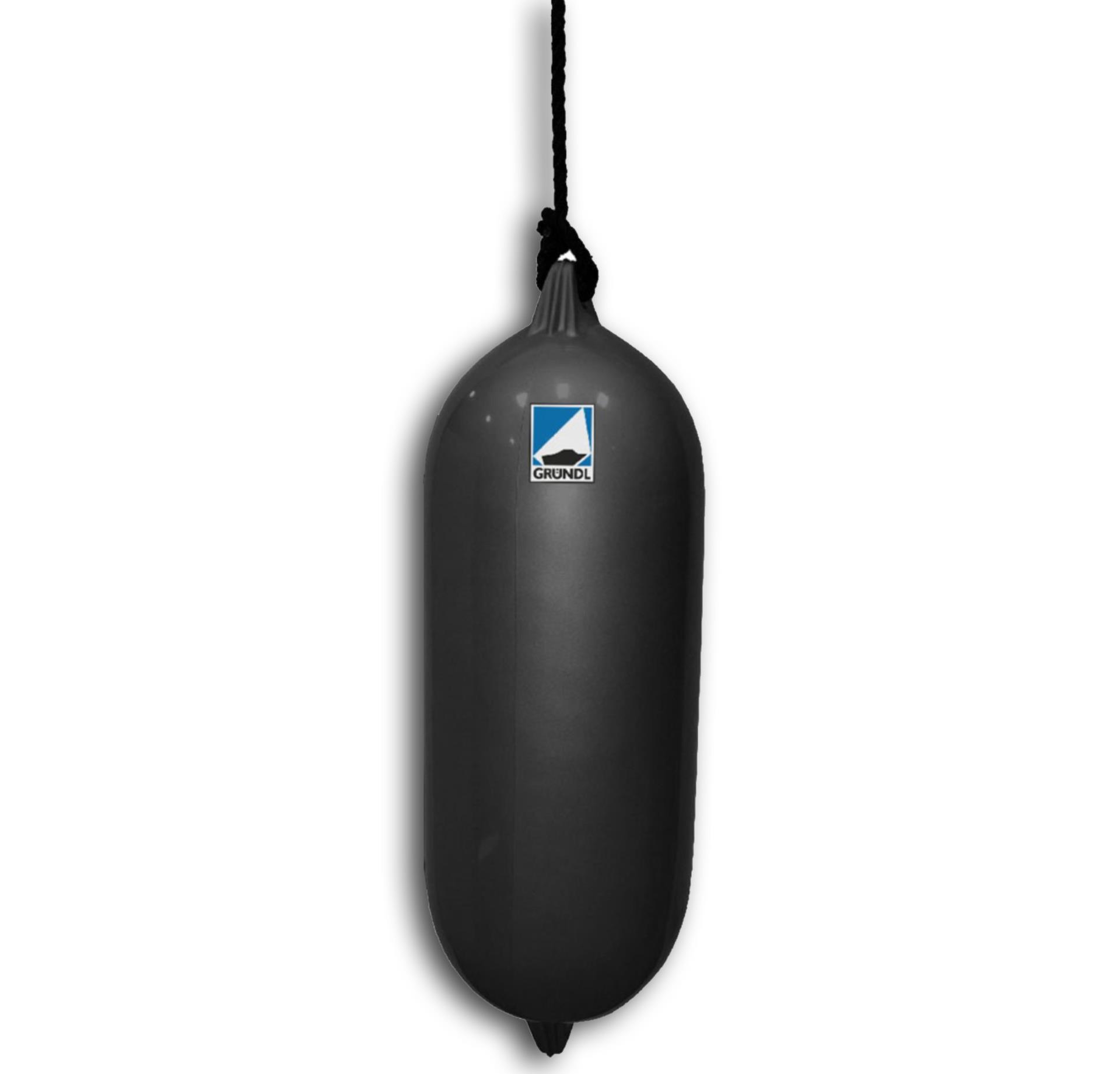 Majoni Gründl Fender Anthrazit 45 x 12 cm mit Fenderleine