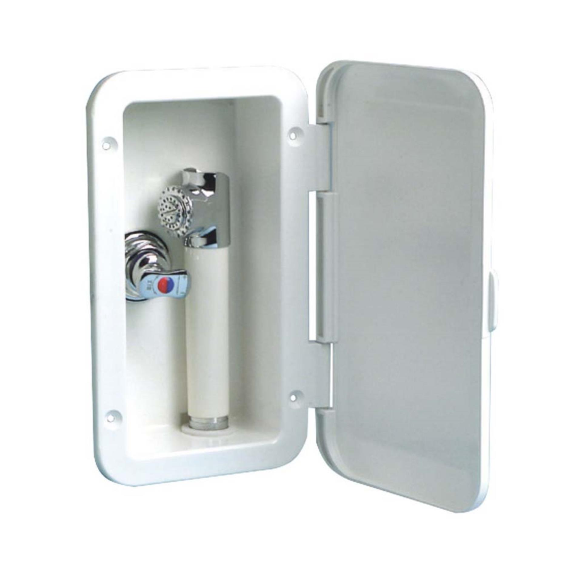 Osculati Deckdusche 240 x 135 mm mit Mischer und 4 Meter Schlauch