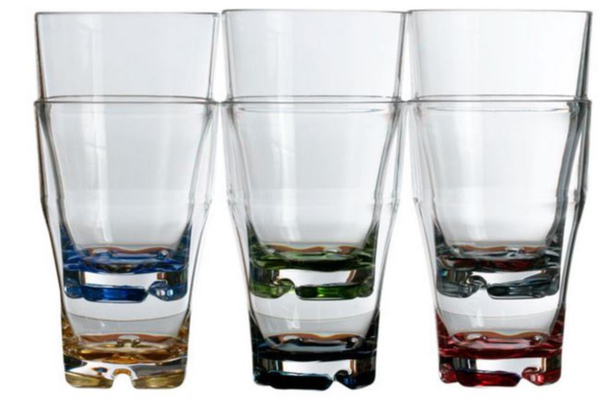 Marine Buisness Glasset Getränke bunt 6er Set, 14 cm hoch