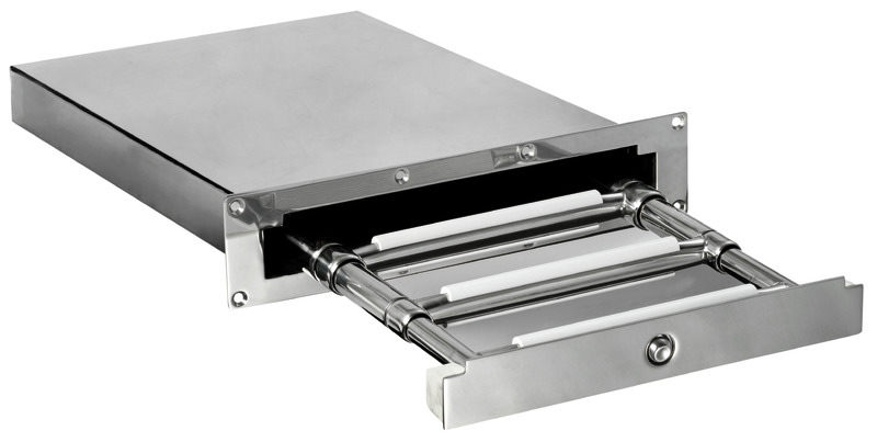 Osculati Teleskop Badeleiter mit Einschubfach 4 Stufen, 116 cm