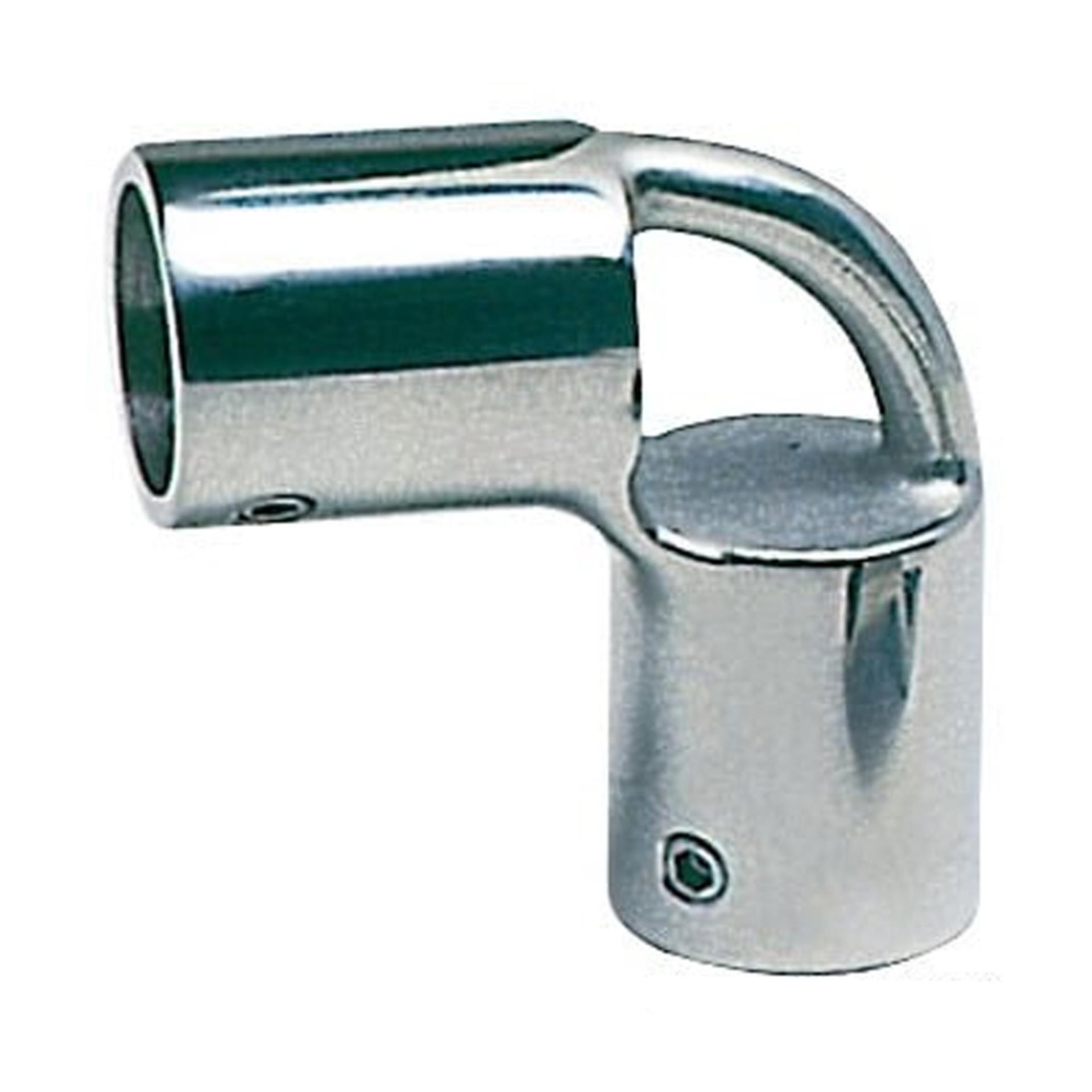 Osculati Edelstahl 2-Wege Relingsverbindung 90° mit Auge, Rohr 22 mmØ