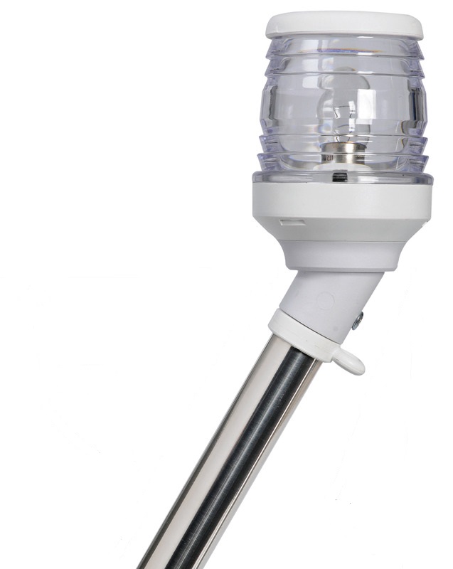 Osculati Lampenschaft herausziehbar mit 360° Leuchte (30°), weiss