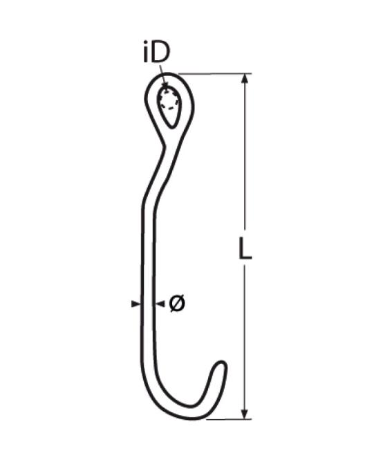 Marinetech Schleusenhaken, Edelstahl