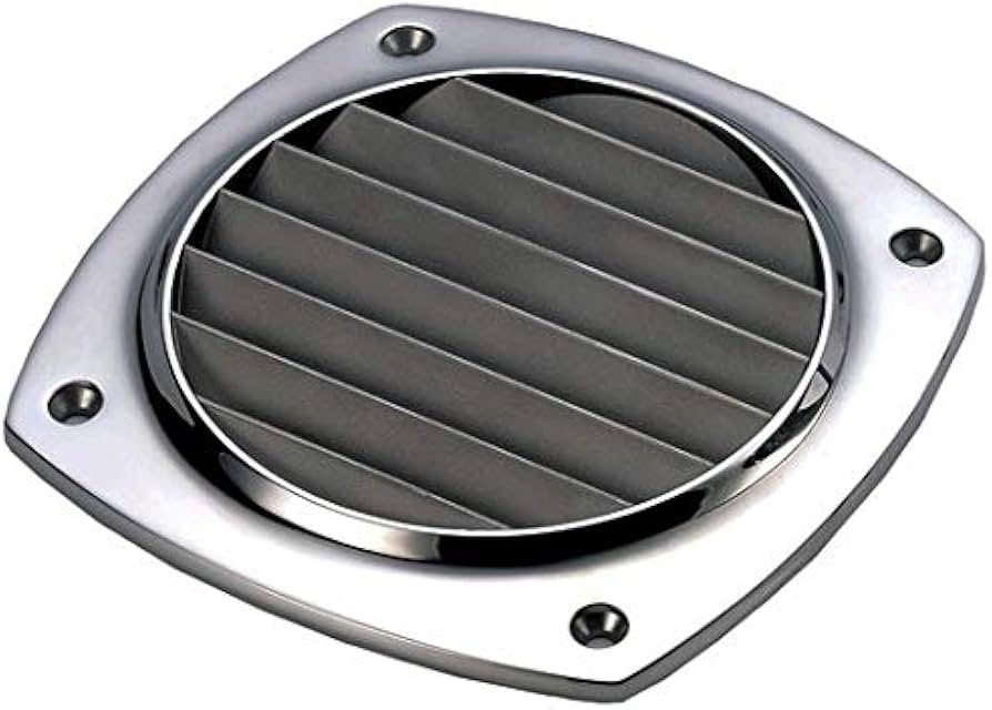 Osculati Edelstahl Lüftungsgitter für Schrauben, 97 x 97 mm