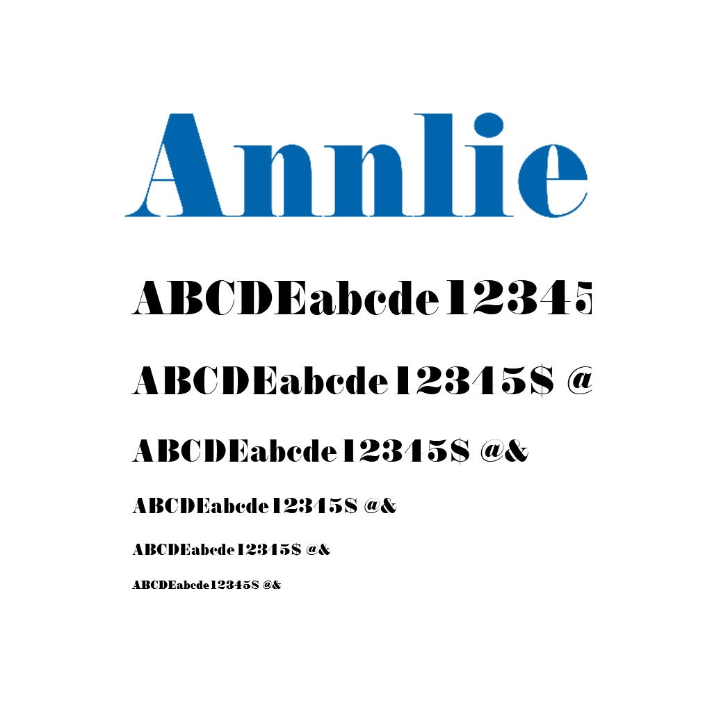 Werbeliner Buchstabe Annlie, 50 - 80 mm