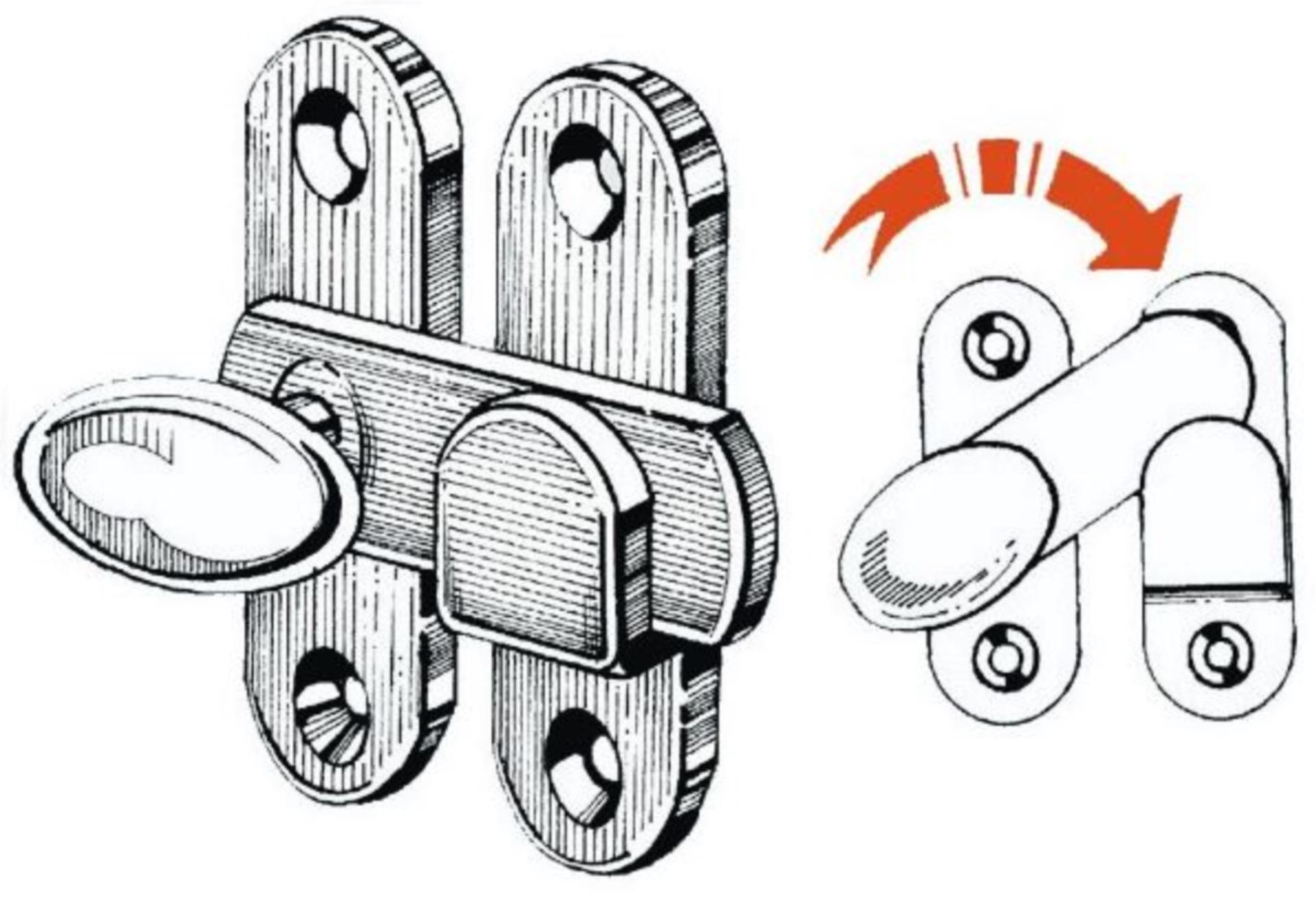 Osculati Plattenvorreiber verchromt Messing, 52 x 33 mm Osculati Plattenvorreiber verchromt Messing, 52 x 33 mm