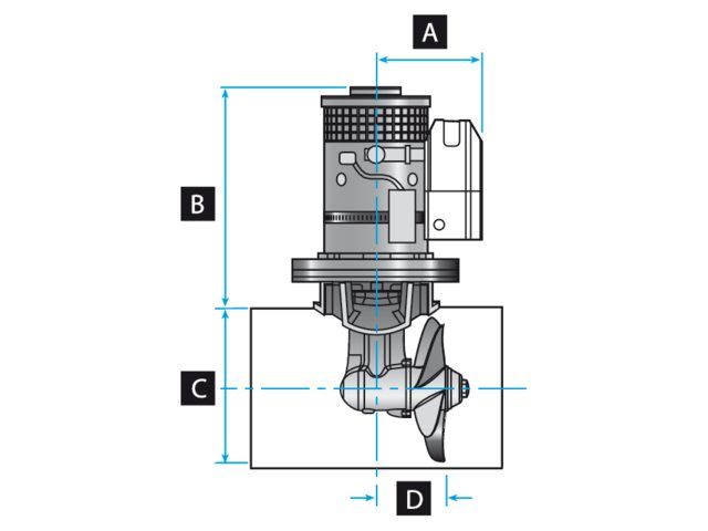Lewmar Bugschraube 12V-1,5kw, 2PS, 110 Ø Lewmar Bugschraube 12V-1,5kw, 2PS, 110 Ø