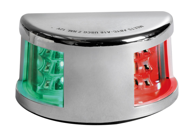 Osculati LED Navigationslicht / Zweifarben 12 V, Edelstahl