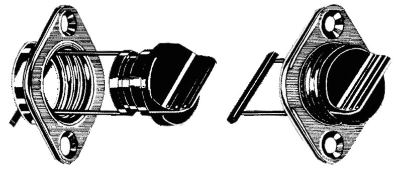 Osculati Lenzstopfen Chrom & Kunststoff, schwarz 23 mmØ